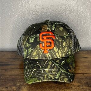 San Francisco Giants Camouflage Hat with Orange Logo/ Chevrolet logo